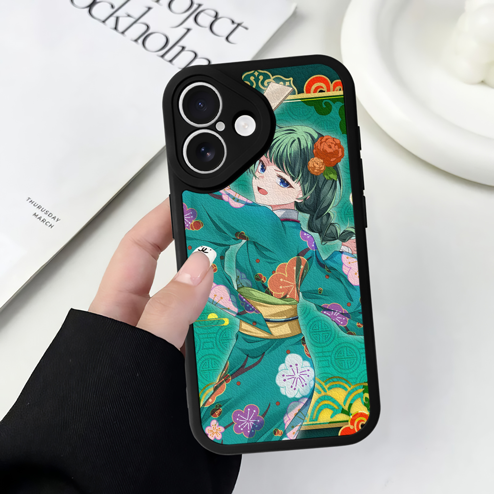 （画像用） 薬屋のひとりごと The Apothecary Diaries 【iPhone 16シリーズ対応】シリコンスマホケース（レザー調） 材質：シリコン